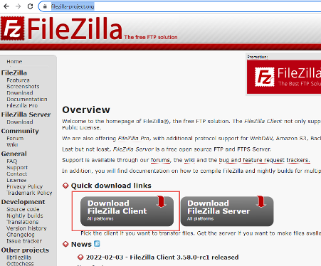 การใช้งานโปรแกรม FTP : FileZilla เบื้องต้น